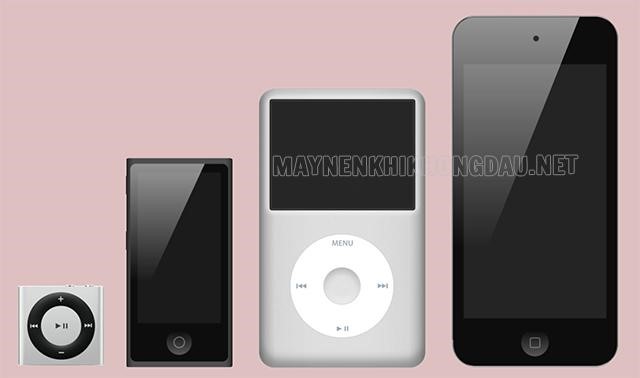 Bốn dòng máy chính của iPod.