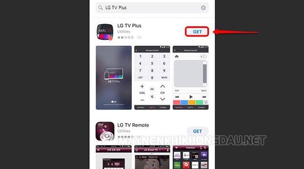 Cài đặt ứng dụng LG TV Plus