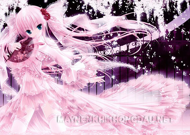 hình nền công chúa cute lạnh lùng váy hồng tuyệt đẹp
