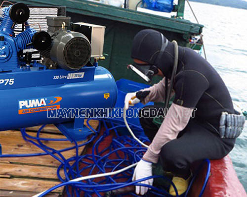 Sử dụng máy nén khí cho thợ lặn nên chọn loại không dầu 