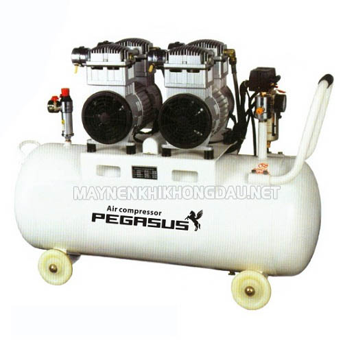 Máy nén khí Pegasus không dầu giảm âm cung cấp nguồn khí nén sạch, tinh khiết