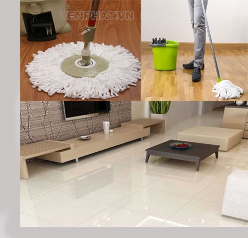 Cây lau nhà 360 được xem là một trong những vật dụng hữu hiệu trong công cuộc vệ sinh sàn nhà.