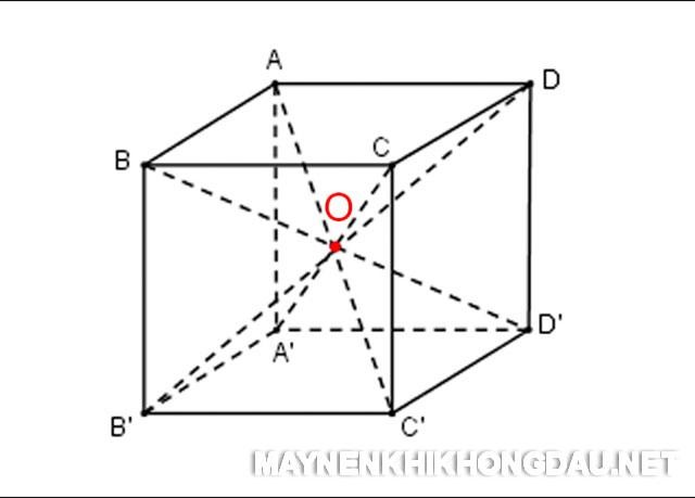 Điểm O chính là tâm của hình lập phương