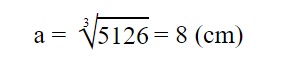 Độ dài một cạnh của khối lập phương