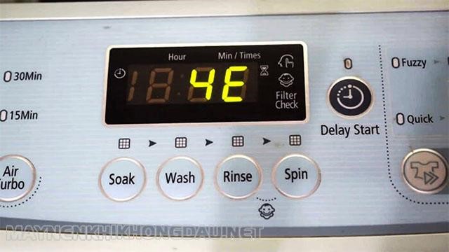 Máy giặt Samsung báo lỗi mã 4E