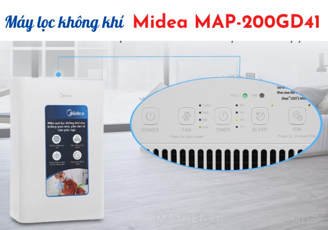 Máy lọc không khí trong phòng ngủ Midea MAP - 200GD41