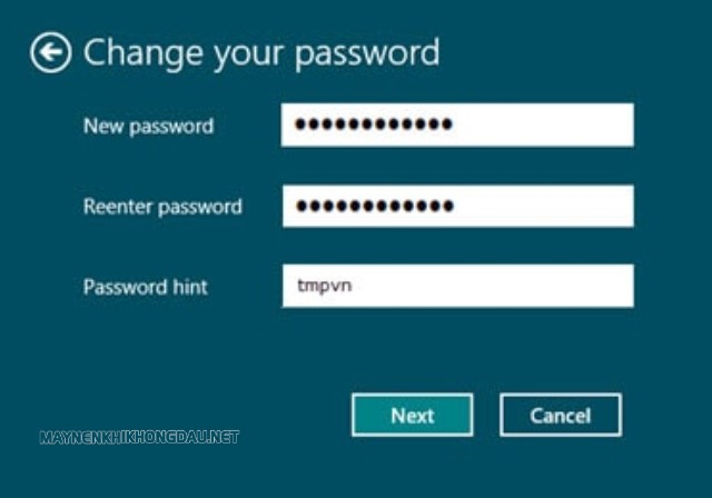 Cách xóa password hint